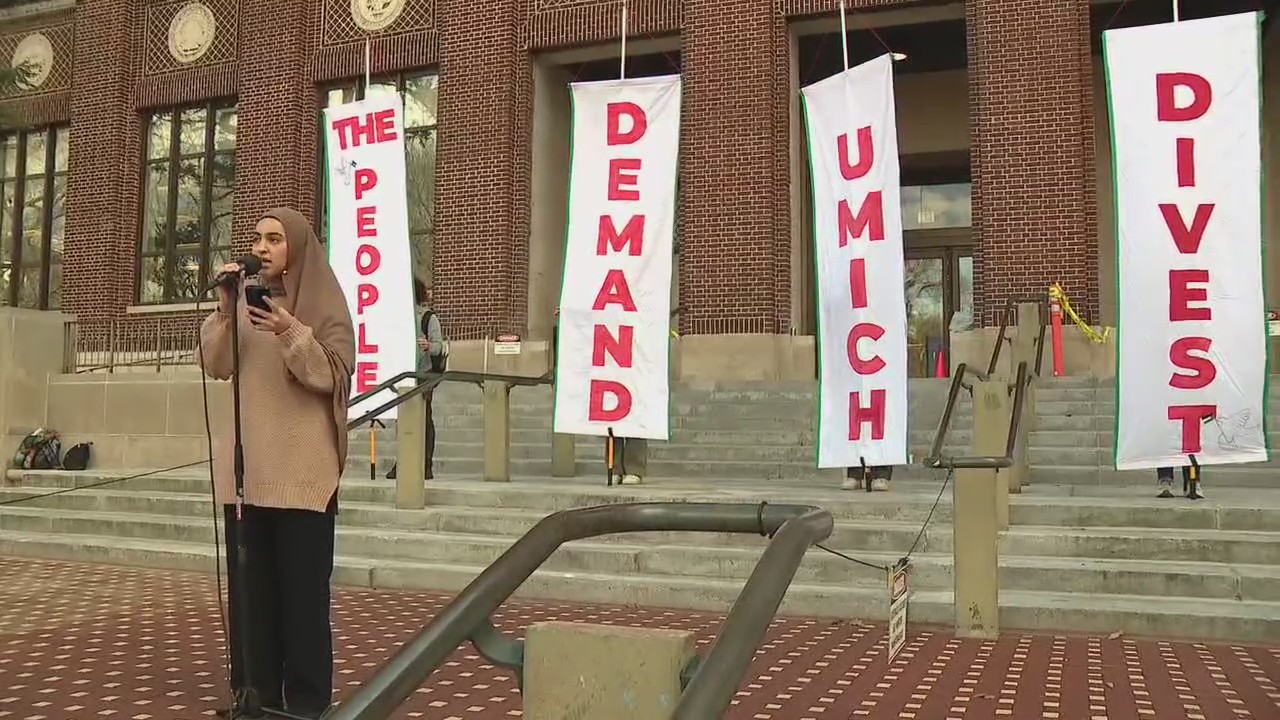 Student groups protest U-M's stance on free speech, Israel