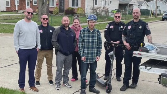 Roseville police replace man's stolen scooter