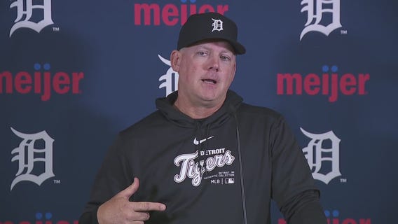 Tigers Manager AJ Hinch talks about Opening Day win