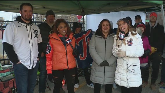 Tigers fans celebrate Opening Day in Downtown Detroit