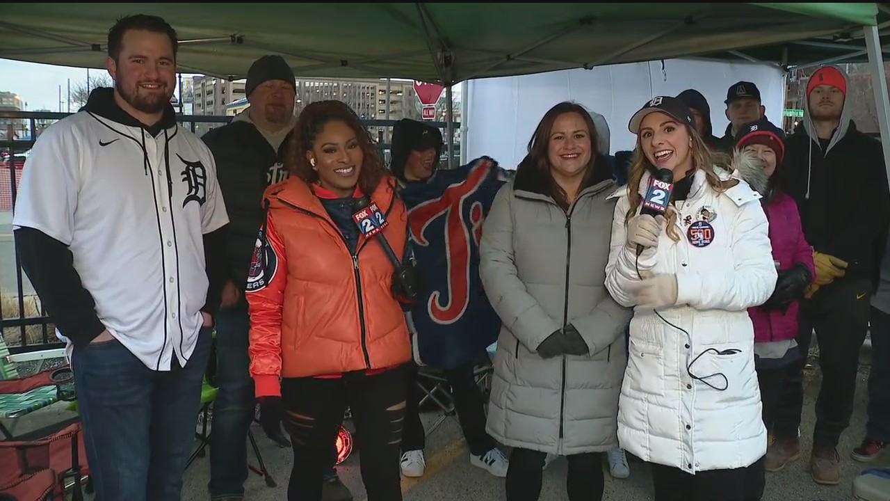 Tigers fans celebrate Opening Day in Downtown Detroit