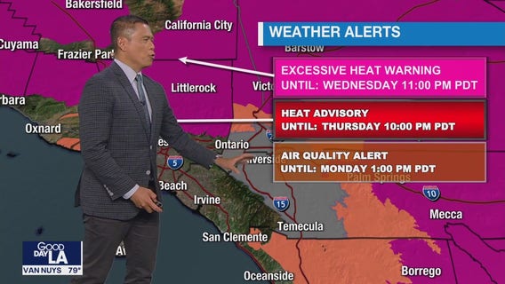 Excessive heat warnings in Southern California