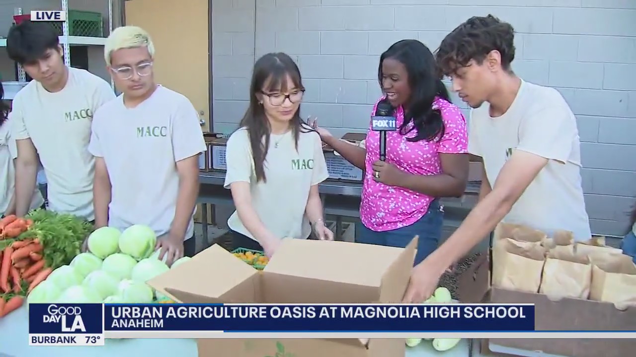 Urban agriculture oasis at Magnolia HS in Anaheim