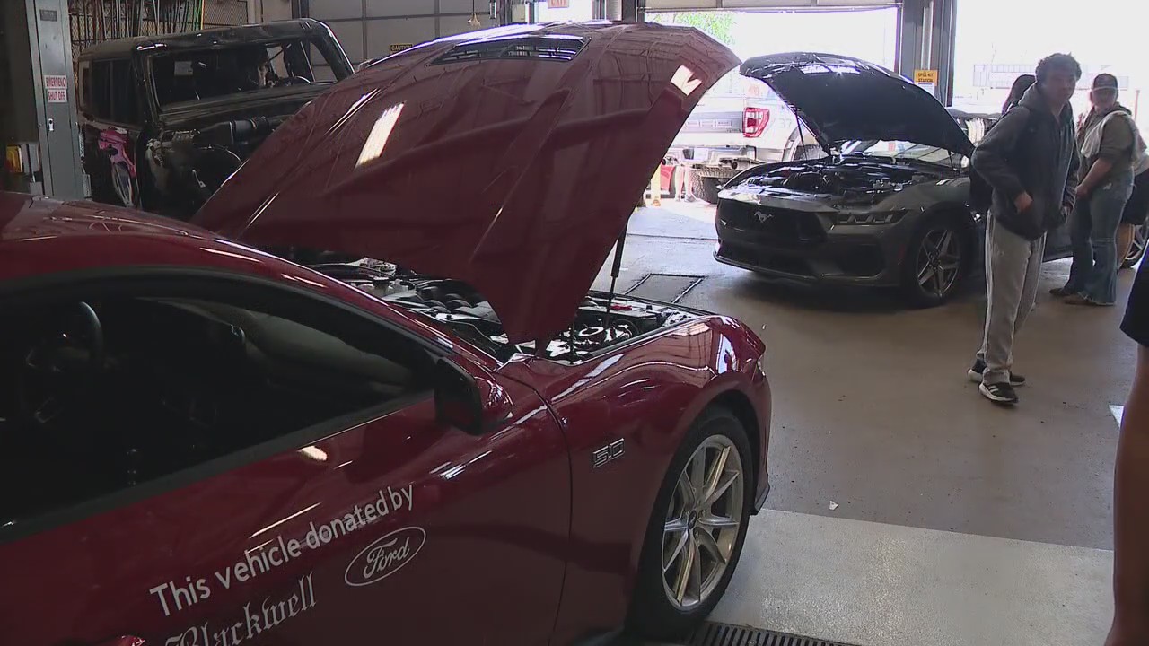 Ford donates new vehicles for students to work on at Plymouth-Canton