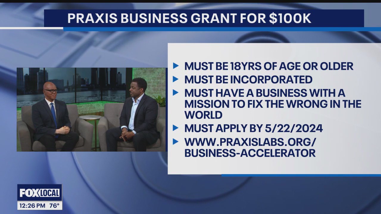 Praxis Business Grant for $100k