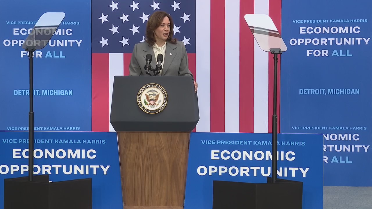 VP Kamala Harris visits Detroit