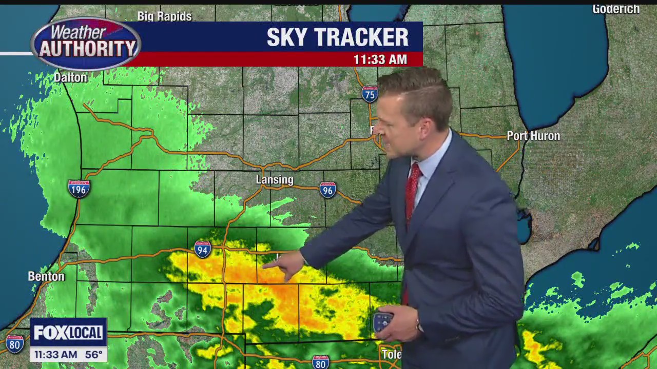 Some showers possible today, especially south