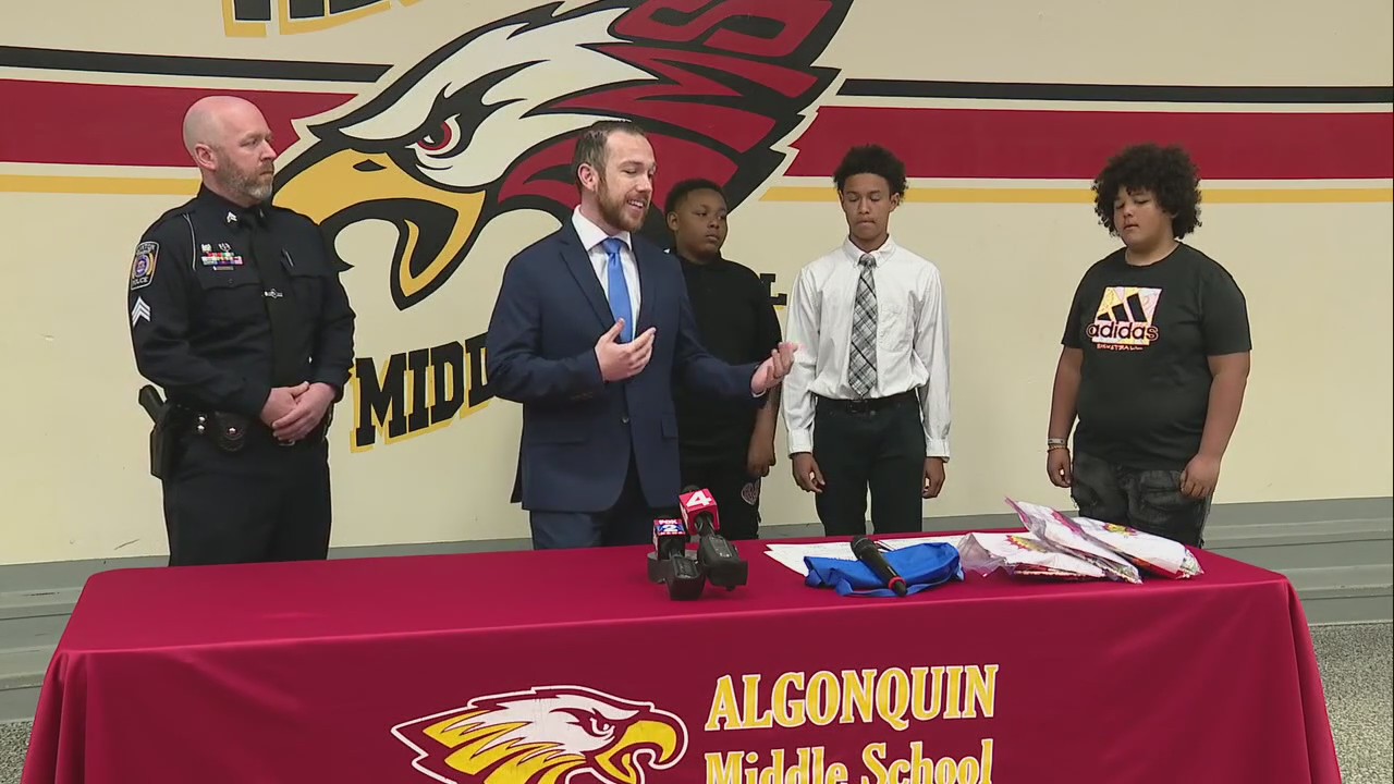 Middle school students celebrated for saving man's life