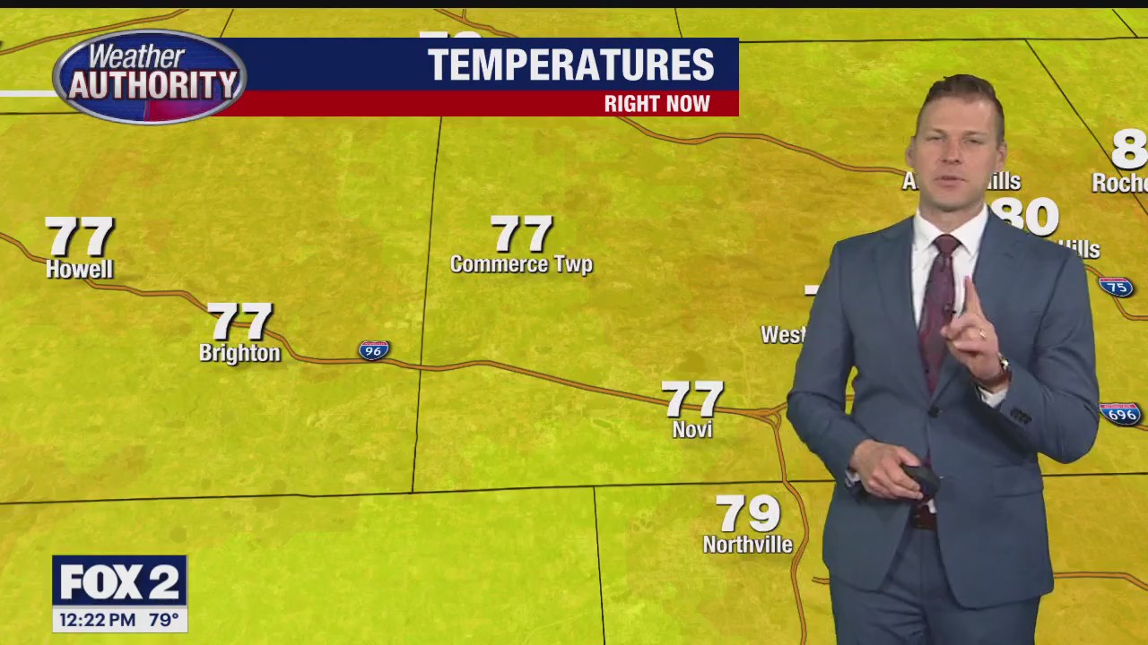 A warm and slightly muggy Monday