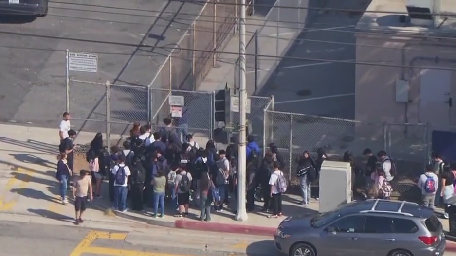 Police activity at Birmingham HS in Van Nuys