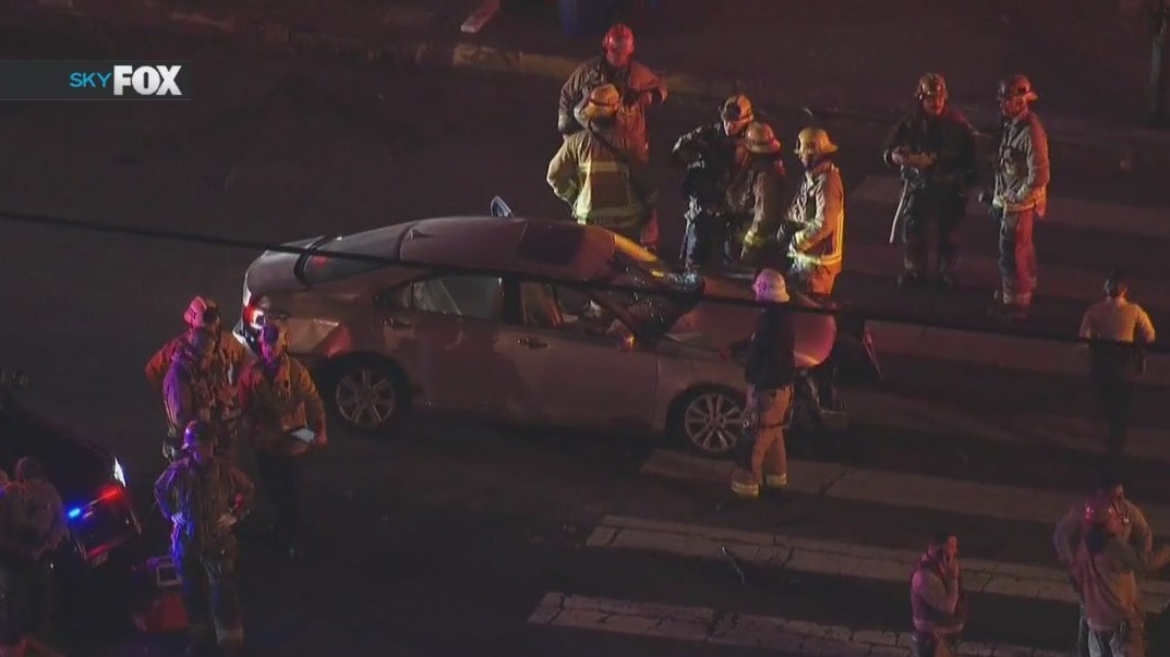 Deputy SUV crashes into car in South LA