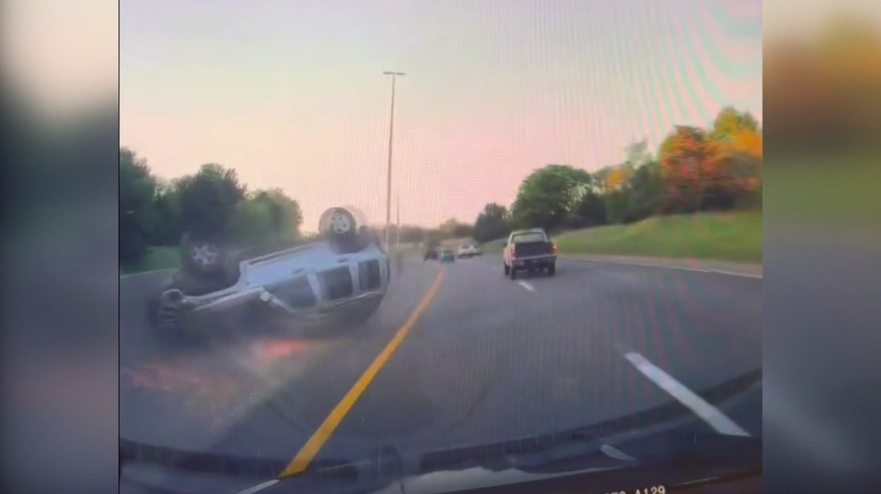 Dashcam video shows I-94 rollover in macomb County