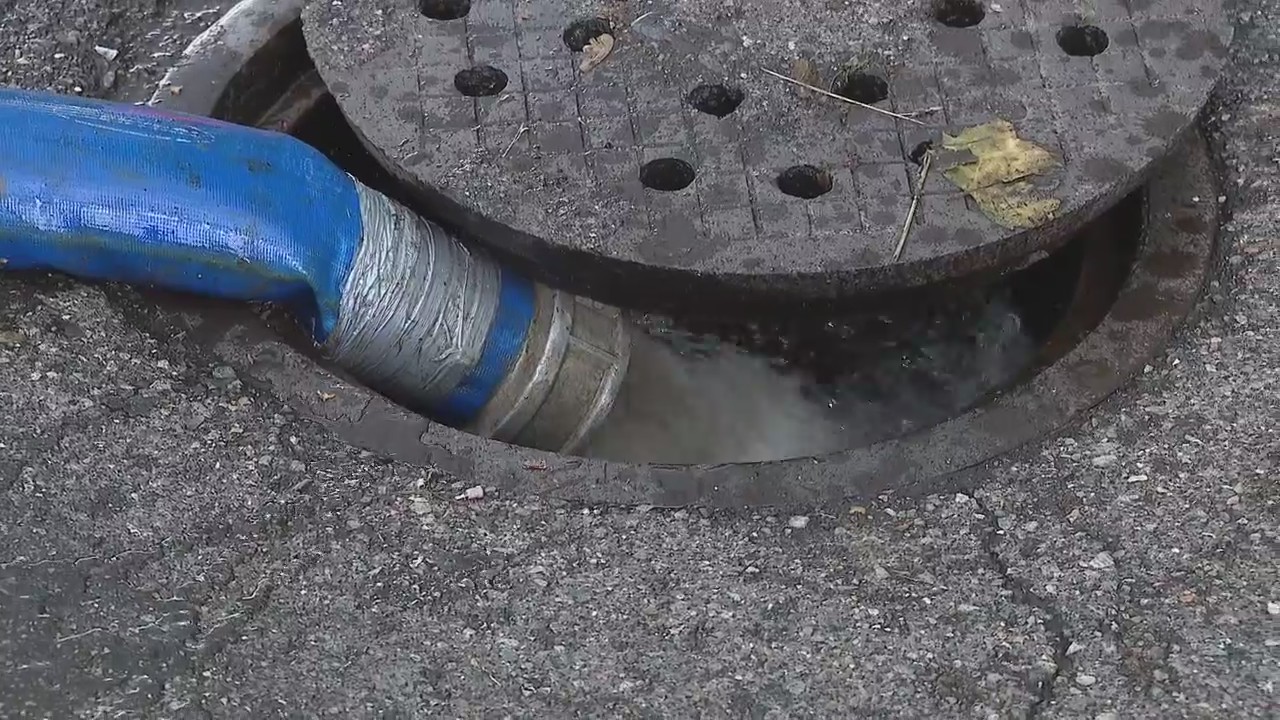 Residents over neighborhood floods in Detroit