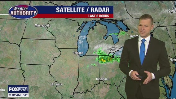 Showers finally ending today with clear skies coming