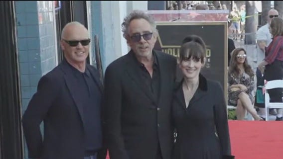 Tim Burton gets Hollywood WOF star
