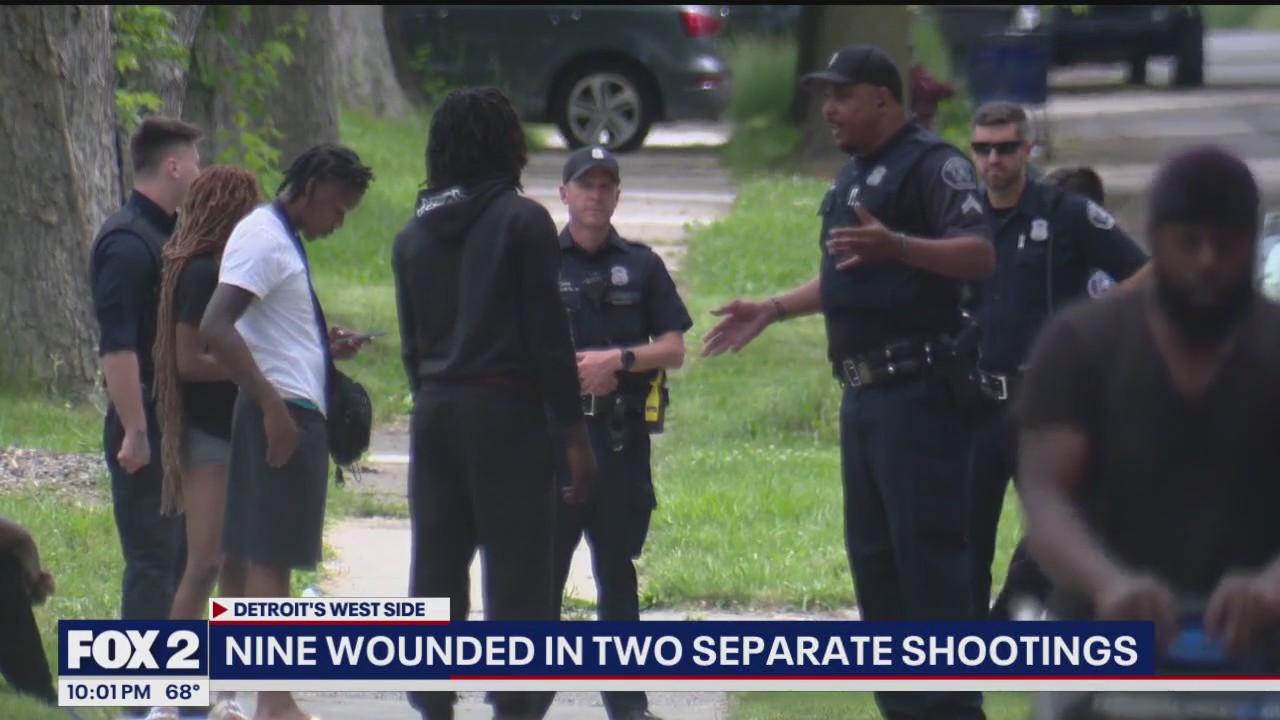 9 injured in two overnight shootings in Detroit