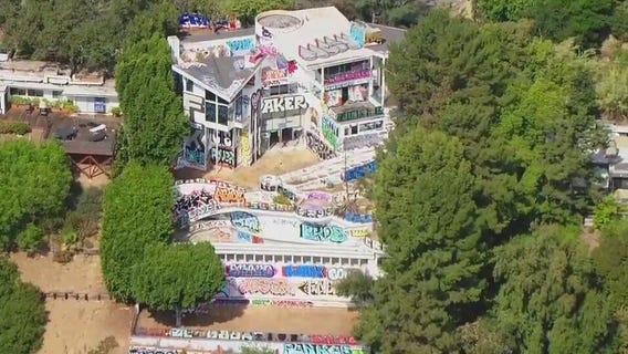 Squatters take over abandoned mansion in Hollywood Hills