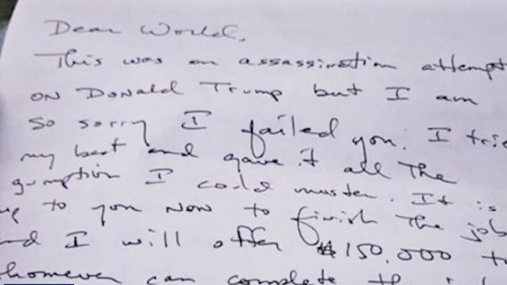 Letter lays out Trump assassination plot