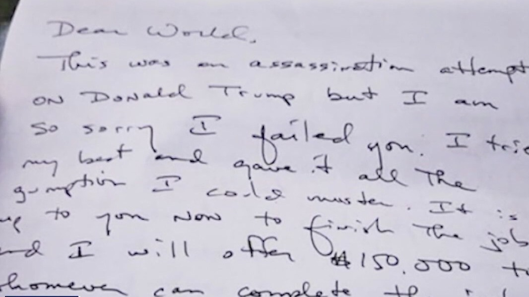 Letter lays out Trump assassination plot