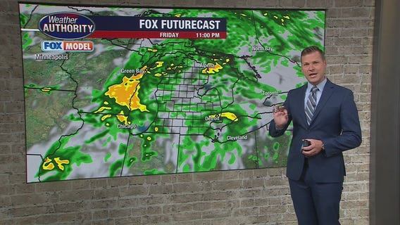 Mostly dry day with some raindrops possible