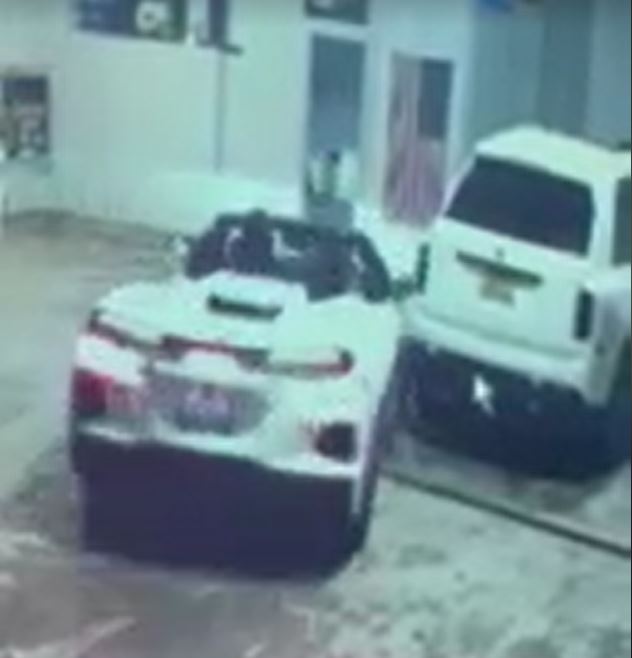 Security footage of smash and grab