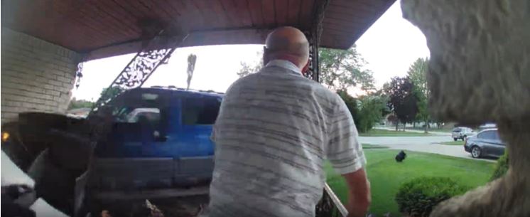 Man explains moments before truck crashes into his porch