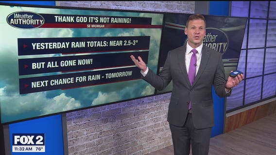 Finally dry after a very wet Wednesday