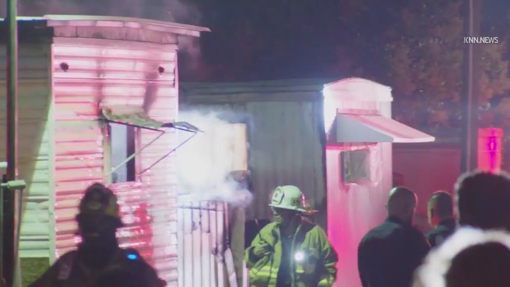 Body found inside burning mobile home in Pomona