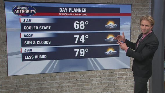 Less heat and humidity Thursday