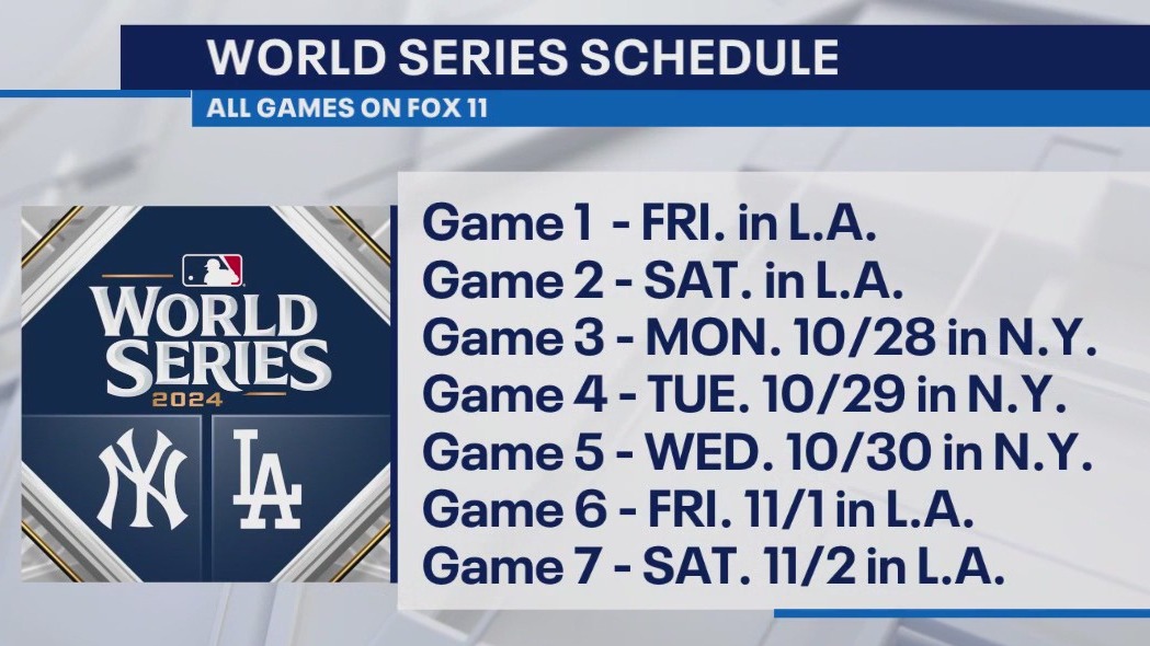 World Series schedule released