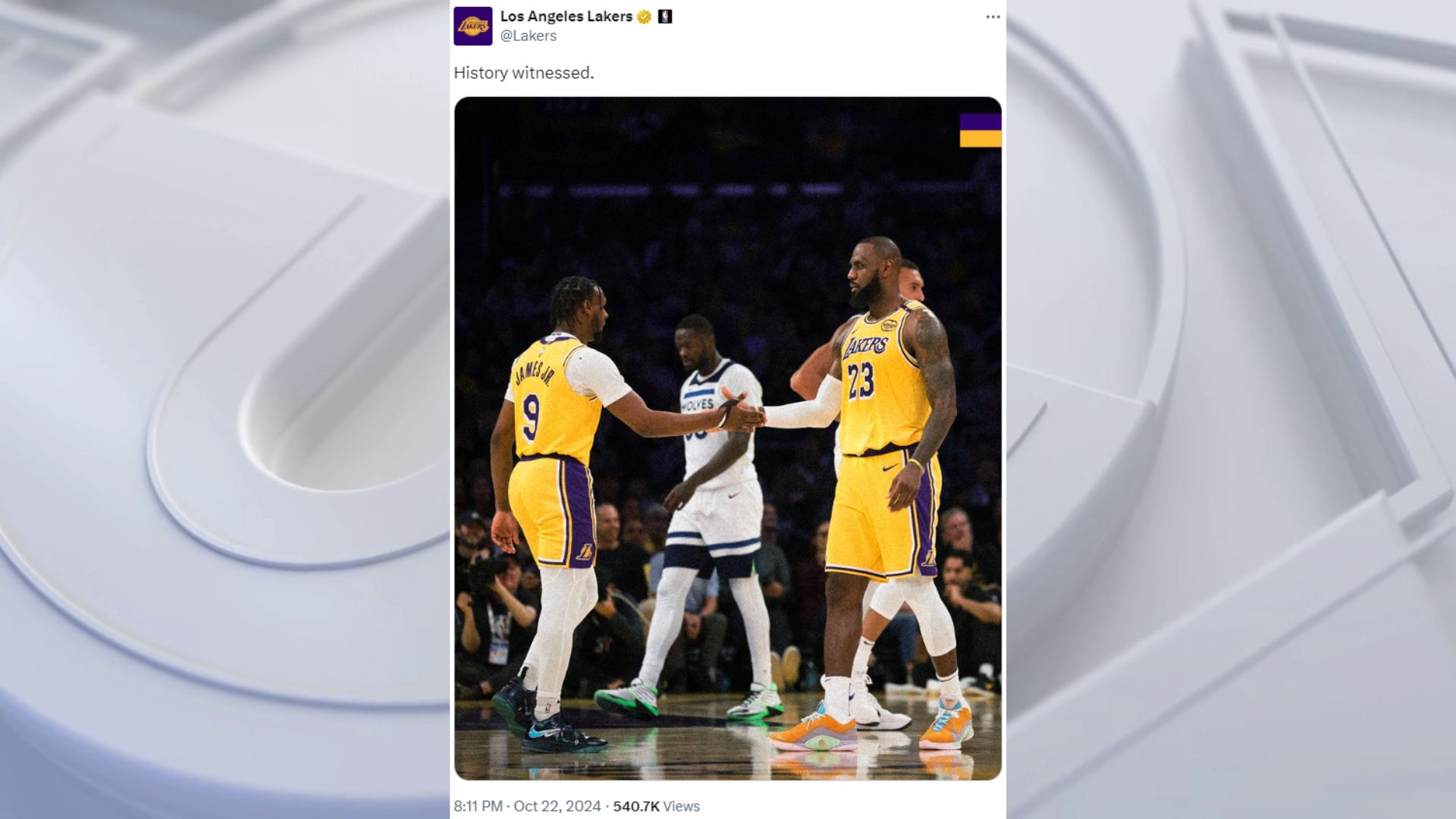 LeBron Sr., Bronny James hit court together