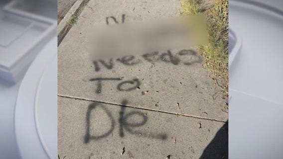 Racist graffiti sprayed on South LA home, cars