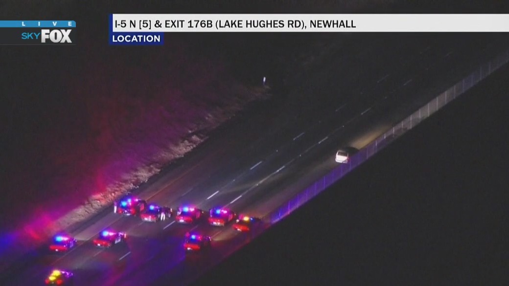 Woman in custody after pursuit in northern LA County