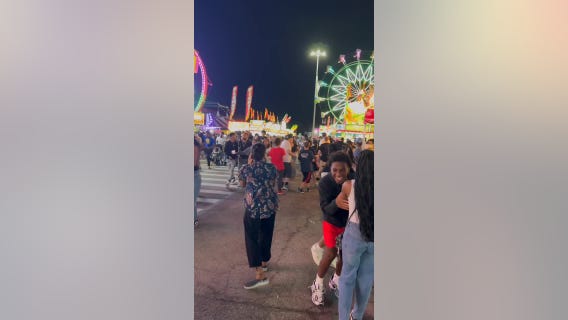 Video of people yelling and running at State Fair