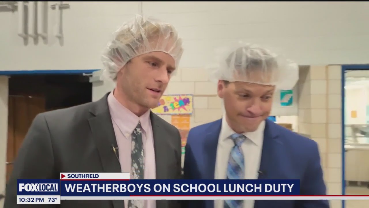 The Weatherboys go back to school - to serve up some lunch | FOX 2 Detroit