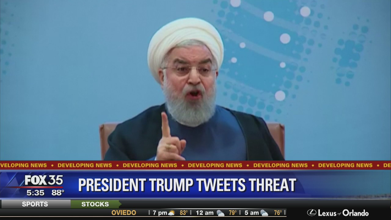 Trump tweets threat at Iran