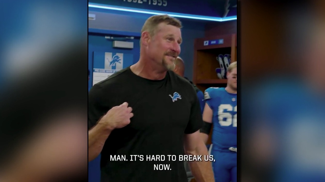 Dan Campbell's locker room speech: "A win is a win"
