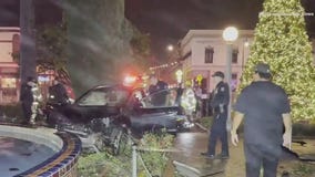 Car crashes into Orange Historic Circle