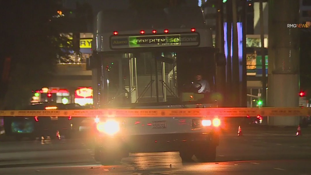Pedestrian killed by 2 buses near LAX