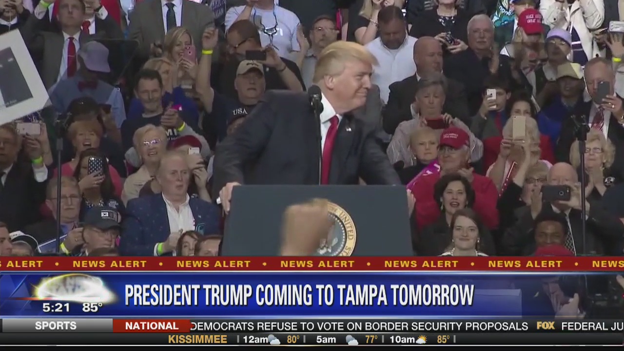 President Trump coming to Tampa for campaign stop