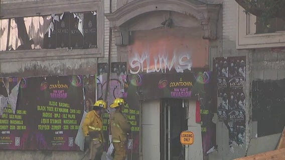 'Morrison Hotel' made famous by The Doors on fire