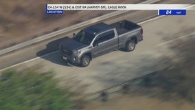 Authorities in pursuit of stolen car in Eagle Rock