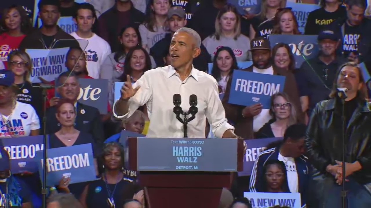 Full speech: Former President Obama rallies for Harris in Detroit