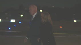 Joe Biden arrives in Los Angeles