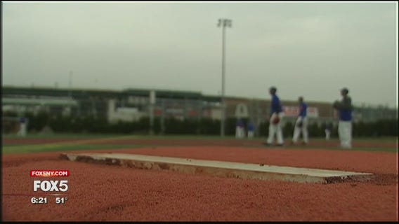 School's new pitching mound