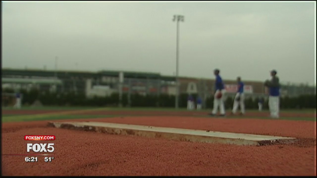 School's new pitching mound