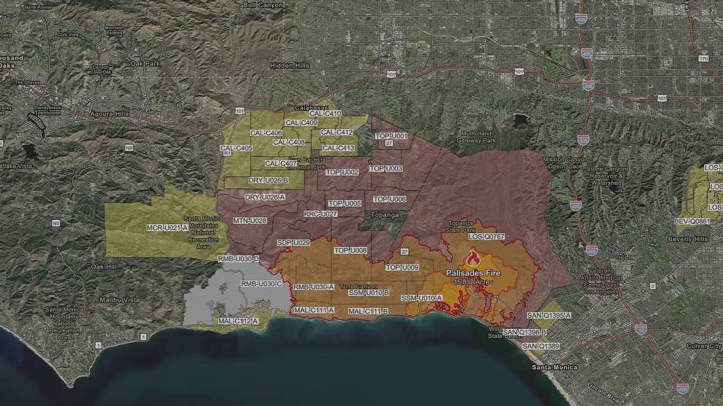 Interactive map of California wildfires