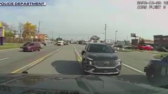 Suspect flees from Dearborn police chase driving in reverse