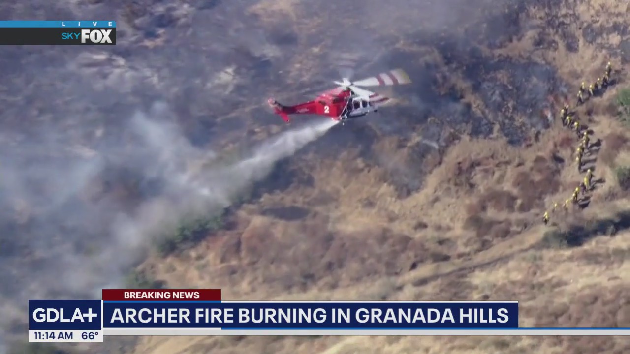 Archer fire burns in Granada Hills