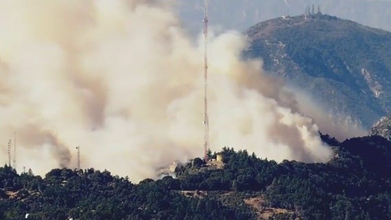 Eaton Fire flares up at peak of Mount Wilson